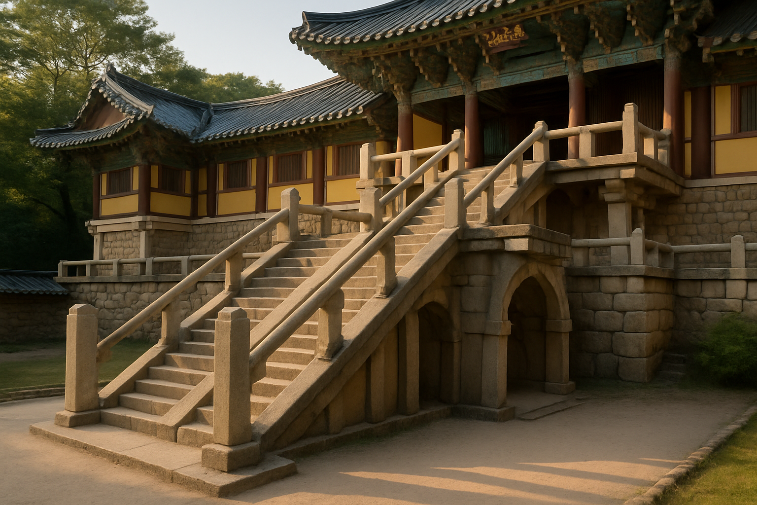 경주 불국사 청운교 백운교 돌계단