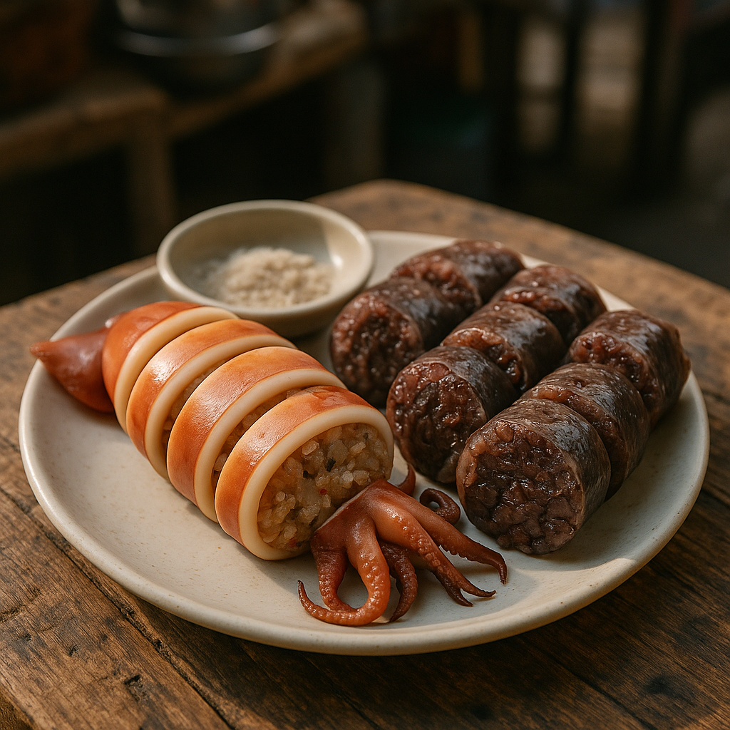 속초 아바이순대와 오징어순대