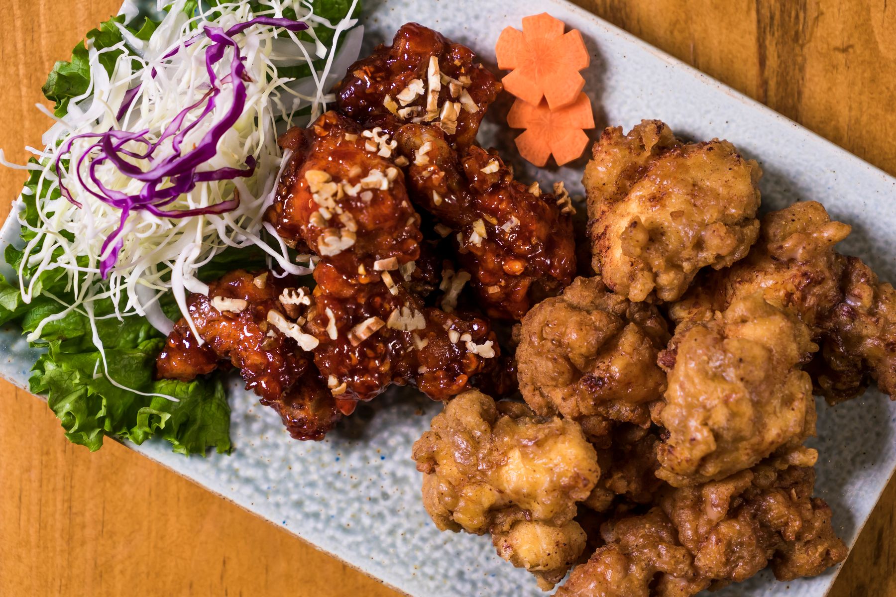 Korean fried chicken served for delivery